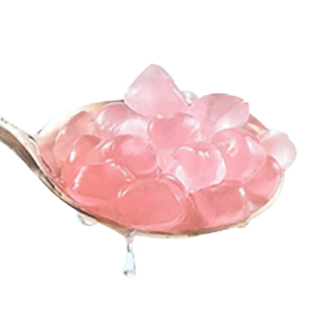 Nieuw Binnen 1Kg Klaar Om Te Eten Sappige Perzik Smaak Crystal Boba Konjak Jelly Ball Parels Voor Koffiebubbel Thee Winkel Grondstoffen