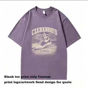 T-shirt personnalisé, vous pouvez choisir <span class=keywords><strong>le</strong></span> motif que vous aimez, coupe ample, épaules tombantes, t-shirts unis pour impression, coton de haute qualité - Product Image 1