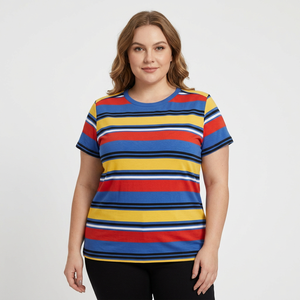 OEM Little Girls Printed T-<b>Shirt</b> Crew Neck Design Plus Size Button Organic Bamboo Cotton Wholesale Adult Wear Embroidery Tie Dye - Product Image 1