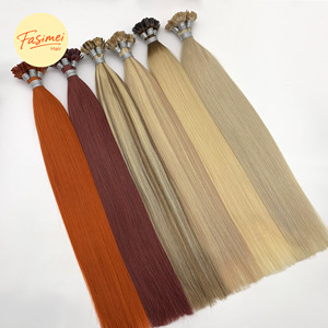 Estensioni <span class=keywords><strong>per</strong></span> capelli Fasimei europee Remy a doppia trama con cheratina a punta piatta (K Tip) - Product Image 6