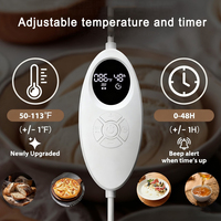 Boîte de fermentation pliable pour pâte à pain, égouttoir à pain chauffant, boîte de fermentation électrique pour pâte à pizza avec chauffage