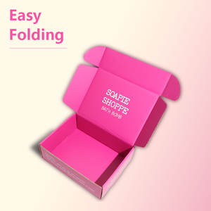 Custom Mailer Printed Pink <strong>Red</strong> Apparel Boxes Corrugated Mailer <strong>Box</strong> Shoes Clothes <strong>Box</strong> Packaging With Logo - Product Image 4
