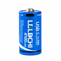 Baterai Lithium Ion LDLDCHI C Ukuran 1.5V 4100mWh Isi Ulang USBC Kapasitas Tinggi untuk Perangkat Elektronik