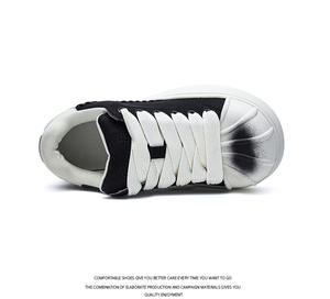 Chaussures basses pour hommes, tendance, best-seller, à lacets, confortables, à semelle souple, à semelle épaisse, polyvalentes, décontractées, sportives, à tige en coquille - Product Image 3