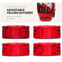 Boîte de rangement ajustable pour décorations de Noël avec séparateurs, capacité de 73 décorations, fermeture éclair, pratique