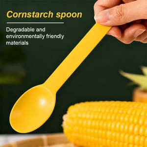 Utensilios de Almidón de Maíz Personalizables, Cuchara de Yogur Biodegradable de Almidón de Maíz, Cuchara de Helado Desechable Ecológica - Product Image 2