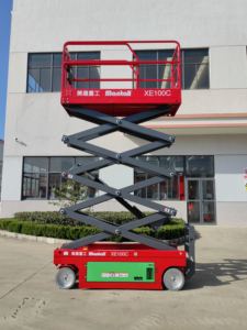 เครื่องยกกรรไกรไฟฟ้าด้วยตัวเองแบบ XE100C แมนด์เครื่องจักรก่อสร้างแพลตฟอร์มการทำงานทางอากาศ - Product Image 4