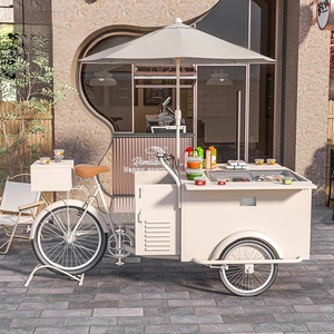 Galvanized Steel Reverse Trike Style Three Wheel Mobile <strong>Cart</strong> Integrated Cooking System Snack Vending Business <strong>Food</strong> Trailer - Product Image 3