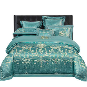 Parure de lit <span class=keywords><strong>FAME</strong></span> en coton jacquard Lycell 60S brodé, respirante, motif végétal personnalisable, 300 fils, design tissé moderne - Product Image 3