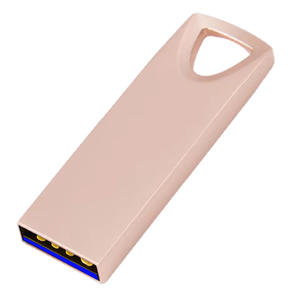 Mini Memoria USB 8GB 2.0 Metálica con Llavero Rosa, <span class=keywords><strong>Pendrive</strong></span> con Grabado Láser Gratuito, Memoria USB Antipérdida - Product Image 1