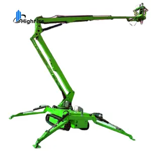 10m-16m tutto il terreno boom man sky boom lift lavoro aereo cingolato lift tracked spider lift con CE ISO