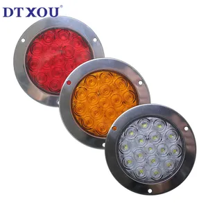 12V evrensel LED reflektör beyaz kırmızı sarı arka kuyruk fren dur Marker işık kamyon römork motosiklet araba için