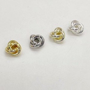 DIY 18K gold plated twist ring washers three in one flower spacer <b>beads</b> smooth twisted loops round yarn balls loose <b>beads</b> - Product Image 2