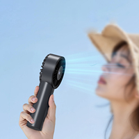 Hxtc88 Voyage En Plein Air Led Affichage Numérique 3000mAh Usb Rechargeable Portable Mini Petit Petit Poche Personnelle Main Ventilateur De Poche