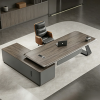 Table de bureau en PVC pour PDG, mobilier de bureau de direction, espace exécutif de luxe, table et armoire de bureau pour le bureau du patron