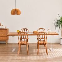 Bestseller Moderner Einzigartiger Rechteckiger Holz-Acryl Esstisch Rechteckiges Esszimmer-Set