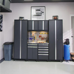 JZD OBM, nueva combinación negra, armario de herramientas de taller de acero grande, banco de trabajo extraíble para garaje, carro de herramientas de madera y aluminio - Product Image 4