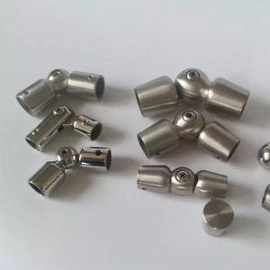 מעקה מדרגות סיטונאי 304 316 מעקה נירוסטה אביזרי צינור אביזרי מחבר מעקה זכוכית - Product Image 2