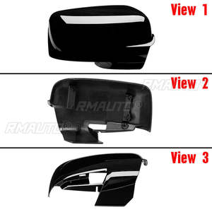 Coques de rétroviseurs de remplacement pour Dodge RAM 1500 2013-2018 avec clignotants 68096199AF 68096198AH Noir brillant - Product Image 5