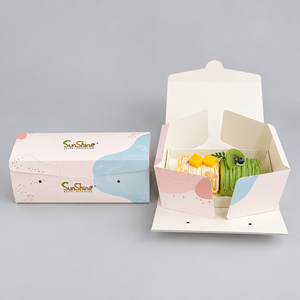 Caja de Embalaje de Papel Kraft Personalizada al por Mayor para Rollo Suizo, Dulces, Pasteles, Hamburguesas, Mousse, Tartas de Huevo, Bodas y Tiendas - Product Image 1