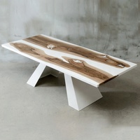 Table en résine époxy bois cristal clair résine époxy belle table à manger en résine solide