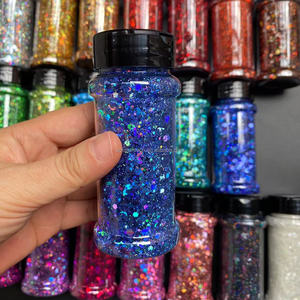 Set Pemoles kuku berkilau, pengilap kuku glitter longgar payet glitter untuk dekorasi rambut wajah mata Tubuh - Product Image 3