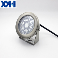 Projecteurs LED submersibles RGB 24V en acier inoxydable étanches IP68 pour piscine, à intensité variable, contrôle DMX