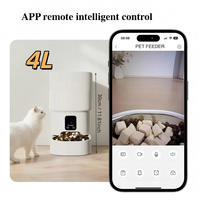 Distributeur automatique de nourriture pour animaux de compagnie avec caméra, distributeur automatique de nourriture pour chats et chiens avec surveillance vidéo, alimentation programmée pour chats et chiens