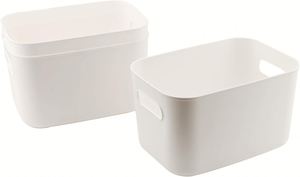 Cajas de Almacenamiento Multifuncionales Rectangulares de Plástico PP para Oficina en Casa, Estilo Europeo Moderno, Ecológicas, Capacidad de 6-10L, Pequeñas - Product Image 4