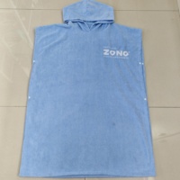 Serviette de plage brodée avec logo, en microfibre, peignoir à capuche pour se changer, poncho de surf pour adulte