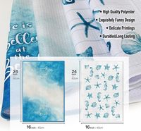 Serviette en microfibre de haute qualité à imprimé animaux marins, réutilisable, pour la cuisine, usage commercial et domestique