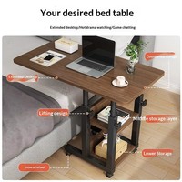 Table Moderne en MDF avec Pieds Métalliques Réglables – Mobilier de Maison pour Chambre, Salon, Bureau