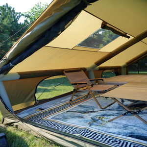 Tente de camping gonflable de luxe personnalisable 12m, imperméable, 4 saisons, avec double lucarne et sortie pour cheminée – Offre Spéciale - Product Image 3