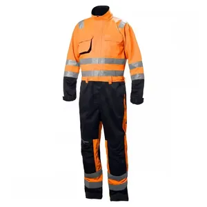 PPE tulum üreticisi Hi Vis güvenlik yangına dayanıklı emniyet giyim genel % 100% pamuk alev geciktirici Anti statik FR tulumlar