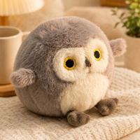 Peluche hibou de nuit personnalisée avec logo couleur, mascotte d'hôtel, jouet cadeau