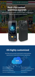 2025 Android Máy Quét Mã Vạch 5000mAh cầm tay gồ ghề Android 14 PDA 4 gam Wi-Fi dữ liệu RFID hàng tồn kho 1D/2D/QR hàng tồn kho máy quét - Product Image 4