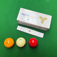 Lot de 3 billes de billard en résine anti-rayures de haute précision 61,5 mm, idéal pour clubs, bars et usage domestique