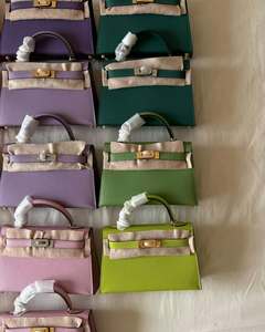 2025 New Trendy Mini High Quality Top Epsom Leather Genuine Cowhide Satchel Casual Palm Print Design Crossbody Wedding <strong>Handbag</strong> - Product Image 3