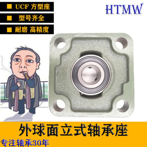HTMW Ball Screw Bearing Housing UCF211 55mm Bore Cast Iron Pillow <b>Block</b> <b>Mounting</b> - Product Image 3