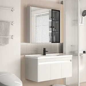 وحدات زينة للحمام مخصصة غير عادية ، خزانات حمام لغسيل الزينة ، خزانات حمام مع مرآة