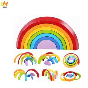 LM Enfants Grand <span class=keywords><strong>Arc</strong></span>-<span class=keywords><strong>en</strong></span>-<span class=keywords><strong>ciel</strong></span> Jouet de Construction Montessori Blocs de Construction Educatifs et <span class=keywords><strong>Grimms</strong></span> Jouets <span class=keywords><strong>en</strong></span> <span class=keywords><strong>Bois</strong></span> - Product Image 2