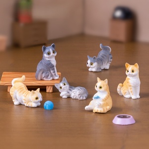 <b>Mini</b> Resin Animals Miniature Resin Cat Crafts Figurines Ornaments for DIY Car Dashboard Office <b>Desk</b> Computer Monitor Decor - Product Image 2