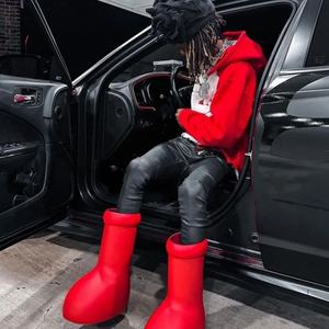 Sudadera con Capucha Personalizada de Estilo Urbano, Corte Cuadrado, Gruesa, con Estampado 3D en Relieve, para Hombre - Product Image 4