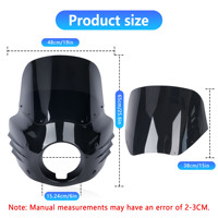 2006-2017 pour Harley Dyna Softail Low Rider Street Bob Super Glide Kit de carénage de moto 5.75 \ "couvercle de carénage de phare 11" ABS