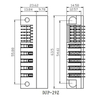 Conector Industrial de 29 Vías para Señales y Alimentación Mixta, de Alta Resistencia, con Bloqueo de Tornillo, Paso de 6.35mm, 48A de Alta Corriente, UL94V-0, para Automatización