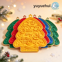 Tapis de léchage pour chien en silicone, motif sapin de Noël portable et mignon, avec ventouses, pour une alimentation lente apaisante, réduction du stress et enrichissement des animaux de compagnie