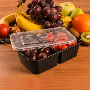 Caja de almacenamiento de contenedor de alimentos de plástico transparente para microondas desechable ecológico - Product Image 3