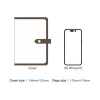 Haute qualité Transparent PVC A5 reliure à anneaux cahier femmes filles Logo personnalisé mignon doux planificateur Journal Journal bloc-notes papeterie