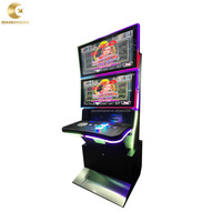 Borne de jeu d'arcade à écran double de 23,8 pouces avec éclairage LED et jeux tactiles