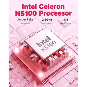 โน้ตบุ๊ก Molegar ขนาด 15.6 นิ้ว FHD IPS แรม 8GB SSD 256GB ซีพียู Celeron N5100 คอมพิวเตอร์สำหรับนักเรียน สีโรสโกลด์ - Product Image 5
